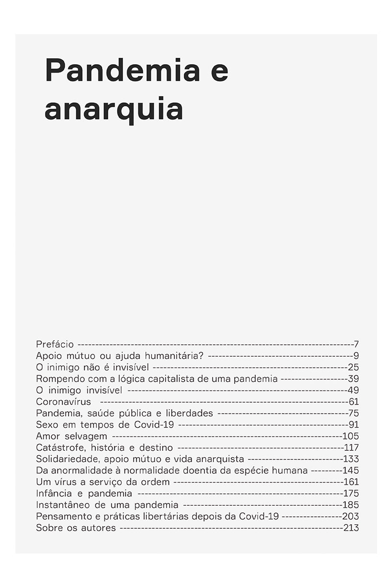 Pandemia e anarquia
